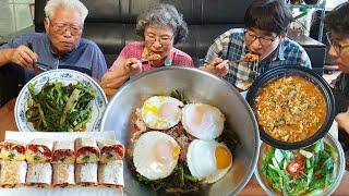 It's summer! Turnip Kimchi Bibimbap Mukbang (Soybean paste, Egg Burrito, Lettuce Water Kimchi)Recipe
