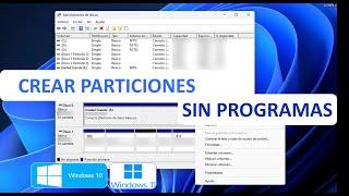 COMO CREAR PARTICIONES DE DISCO DURO en Windows 11 ️SIN PROGRAMAS 2024