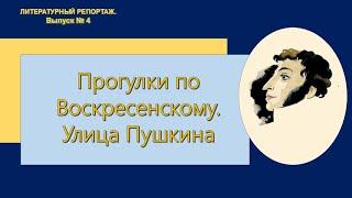 ЛИТЕРАТУРНЫЙ РЕПОРТАЖ. Выпуск 4. Улица Пушкина р.п.Воскресенское Нижегородской области