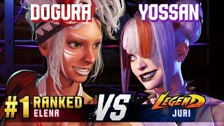 SF6 ▰ DOGURA (#1 Ranked Elena) vs YOSSAN (Juri) ▰ High Level Gameplay