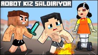 ALI AND HASAN FIGHT THE ROBOT GIRL!  - Minecraft