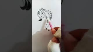 How to draw a girl face sketch - Sehar Sketch and Art