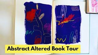 Mixed  Media Abstract Sketchbook tour - altered book project