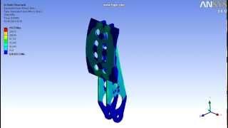 Formula SAE Brake Pedal Static Structural Analysis ANSYS 14