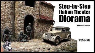 WWII Italian front diorama in 1/35 scale.