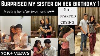 Surprised my sister on her birthday | Met her after 2 months️ | #vlog #birthday #youtube #yt