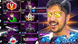 BUYING EVERYTHING IN FREE FIRE WITH 2 MILLION DIAMONDS  DESI GAMERS