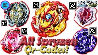 All SPRYZEN QR-CODES | Все Qr-Коды SPRYZEN - Beyblade Burst Surge