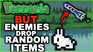 Terraria BUT Enemies Drop Random Items