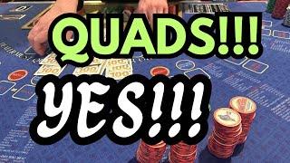 WILD CARD STUD POKER! QUADS!!! YES!! #poker #wildcard