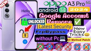 Oppo A3/A3 Pro 5G FRP Bypass Without PC | Android 14 Unlock CPH2639 2024 #OppoA3 #FrpBypass2024 #frp