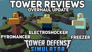 Pyro, Electroshocker, Freezer Tower Review|Tower Defense Simulator