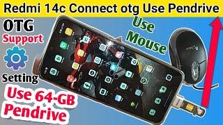 Redmi 14c Connect otg Use Pendrive // how to connect otg in redmi 14c