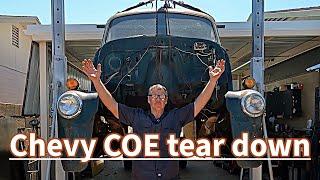 Chevy COE tear down begins / Motorhome frame swap