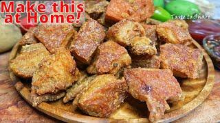 Do not fry Pork directly No need to airdry this easy method will make Pork Super Crispy & Tasty