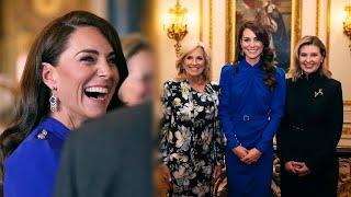 Princess Kate Steals Royal Spotlight In Stunning Blue & Sparkling Sapphires At Coronation Reception