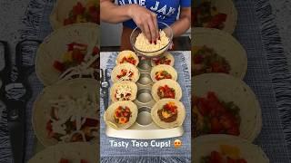 These taco cups are the perfect appetizer!  #shortsfeed #recipe #tacos #shortsvideo #shorts #food