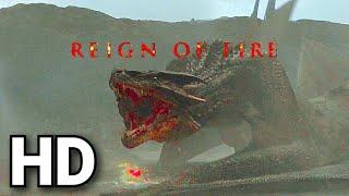 DRAGON DESTROYS THE HARVEST - QUINN RESCUES EDDIE - REIGN OF FIRE(2002)