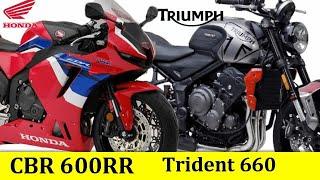 Honda CBR600RR vs Triumph Trident 660 | Compare Triumph Trident 660 And Honda CBR600RR | 2024