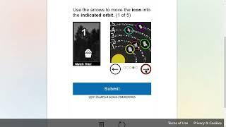 Outlook Captcha Solution - Use the arrows to move the icon into the indicated orbit