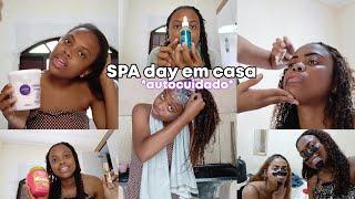 SPA day em casa~alisei minha raiz,hidratação,fiz minha sobrancelha,pele,skin care com minha irmã..