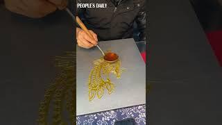 Sugar painting, a traditional Chinese folk art, shows a combination of tastiness and beauty.