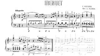 Vitásek - Menuet in F Major (Nikolaev) - sheet music