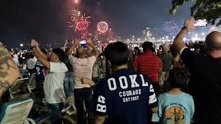 Happy New Year from half a million people on Pattaya Beach Thailand