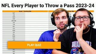 Can we name EVERY NFL player to throw a pass in 2023?