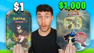 $10 vs $1,000 Pokémon Tin!