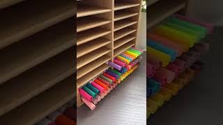 Organising these absolutely colorful markers by @muchobujo. markers #desksetup #stationeryaddict