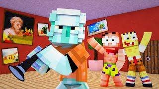 Спанч Боб мешает Играть на Флейте в Майнкрафт — Minecraft Мультик