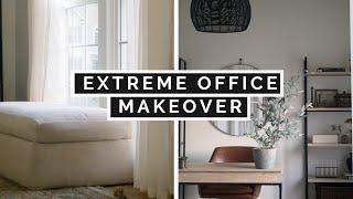 EXTREME OFFICE MAKEOVER | DIY POTTERY BARN INSPIRED ROOM MAKEOVER ON A BUDGET