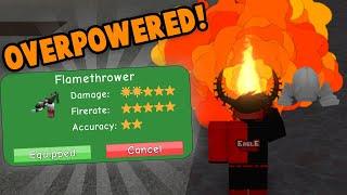 The Flamethrower is OVERPOWERED in Zombie Attack! - Roblox