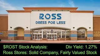$ROST Ross Stores Stock Analysis Dividend Aristocrats August 2020