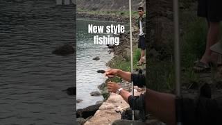 Use an iron bowl containing corn bran as bait for river fishing #shorts