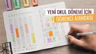 YENİ DÖNEM İÇİN KOLAY ÖĞRENCİ AJANDASI YAPIMI | Okul İçin Ajanda Fikirleri