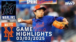 Mets vs Marlins (3/3/25) | Kodai Senga, David Peterson | Mets Highlights | SNY