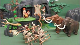 Homo Sapiens VS Mammouth : la Préhistoire ! Stop motion playmobil !