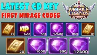 LATEST ML ADVENTURE CD KEY 2022 - MOBILE LEGENDS ADVENTURE CODES 2022 - FIRST MIRAGE CODE