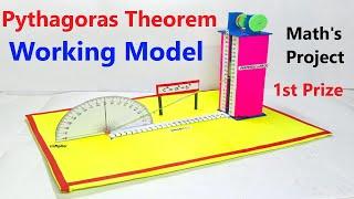 pythagoras theorem working model maths project - craftpiller - maths project - diy | craftpiller