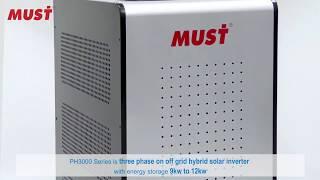 #MustPower PH3000 Three-phase Series Low Frequency On/Off Grid Hybrid Solar Inverter (9-12KW)