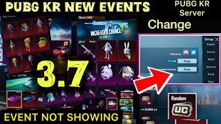 3.7  PUBG KR Event Not Showing Problem New Events Available | Pubg kr change server