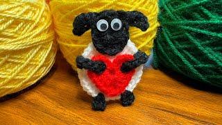 How to crochet Black sheep pocket hug  How to crochet lamb free and easy project for beginners