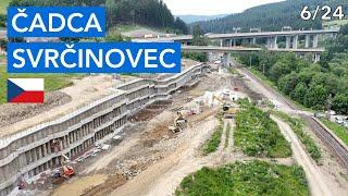 Modernizace koridoru Čadca - Svrčinovec - st. hranice ČR/SR (červen 2024)