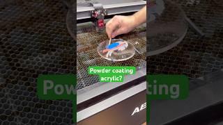 Secrets to Powder coating acrylic to make art #workshop #powdercoating #laser