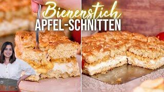 BIENENSTICH-SCHNITTEN mit Apfel-Karamellfüllung 