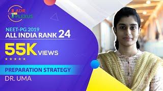 DR UMA NEET PG 2019 Rank 24  UG  Stanley Medical College