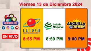 Lotería Nacional LEIDSA y Anguilla Lottery en Vivo  | Viernes 13 de Diciembre 2024/ 8:55 P.M