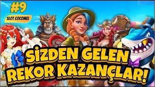 SLOT OYUNLARI  SİZDEN GELENLER SLOT #9  REKOR KAZANÇLAR  SİZDEN GELEN MAX WİNLER #slotoyunları